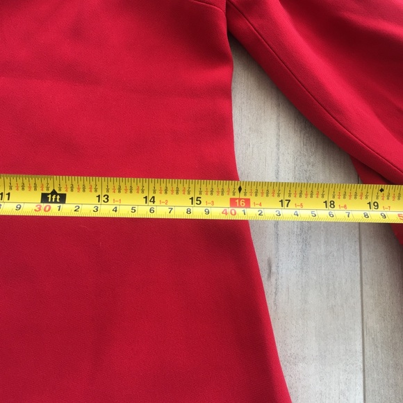 ALEXIS red off the shoulder crepe cocktail dress - Picture 10 of 15